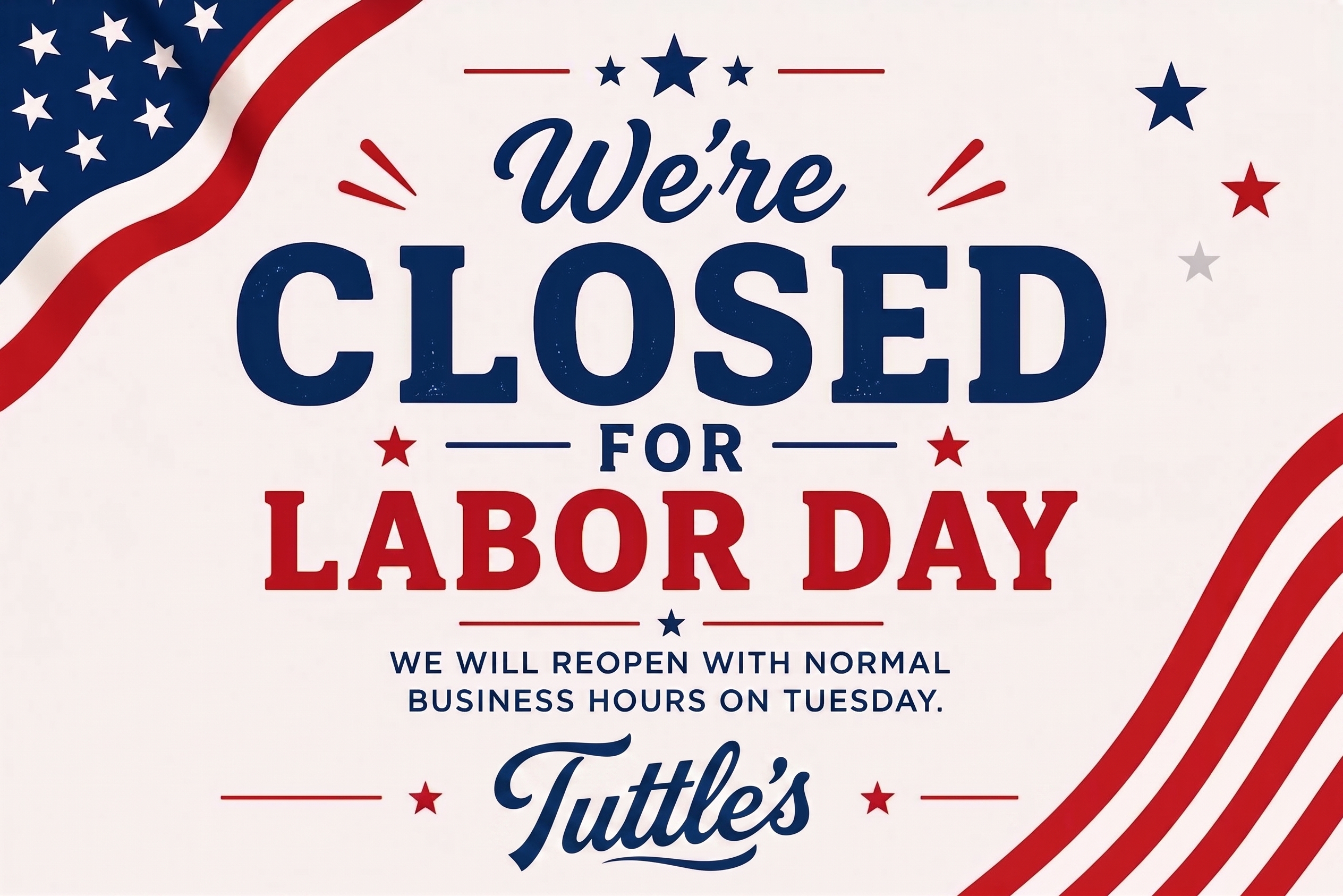 Closed for Labor Day